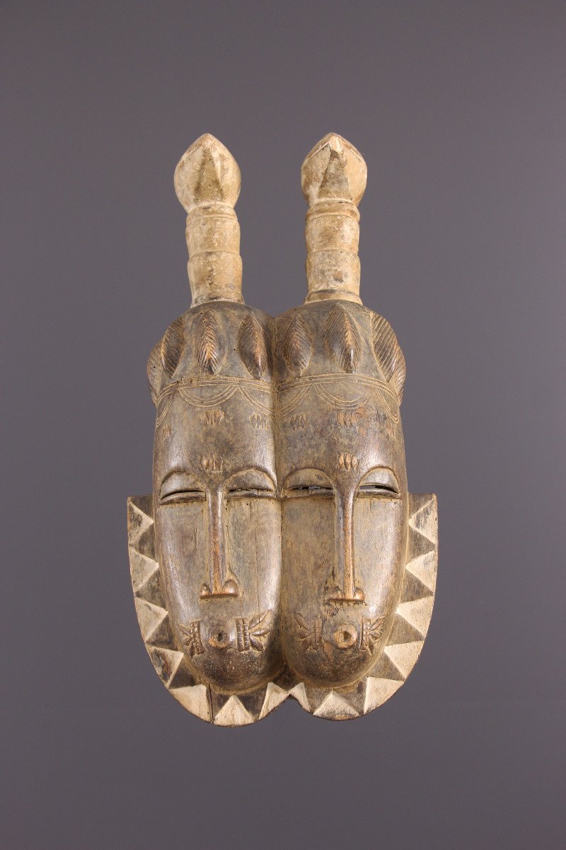 African Tribal Art - Double Ligbi Mask