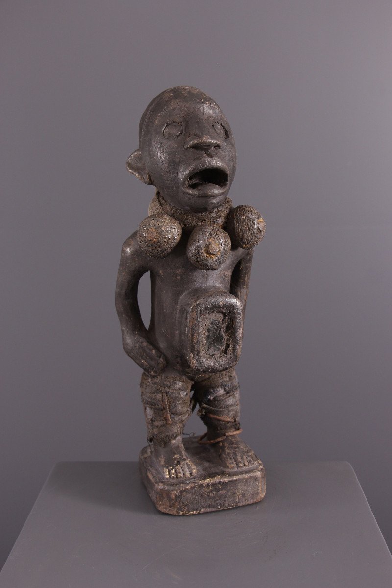 Art Tribal Africain - Statue Fétiche Kongo Nkisi-photo-1