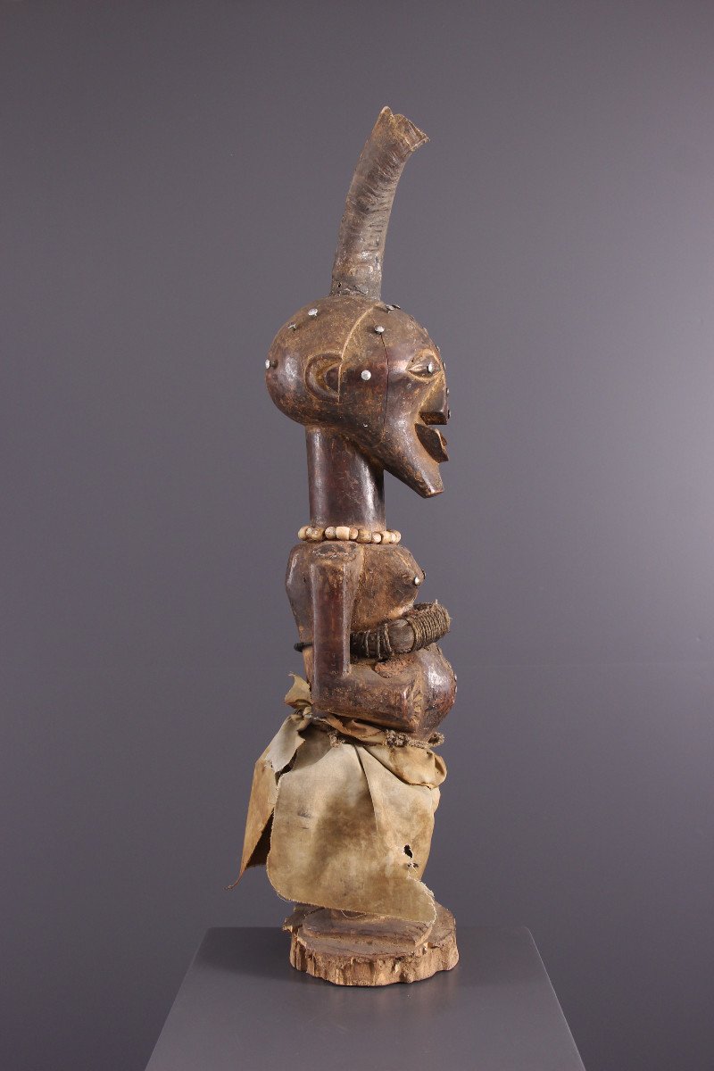 African Tribal Art - Songye Nkisi Fetish Statue-photo-4