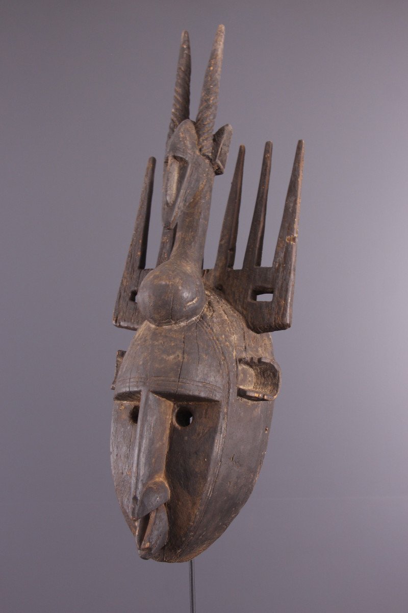 African Tribal Art - Bambara Mask-photo-3