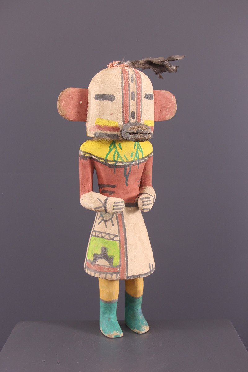 Tribal Art - Hopi Kachina Statuette-photo-1