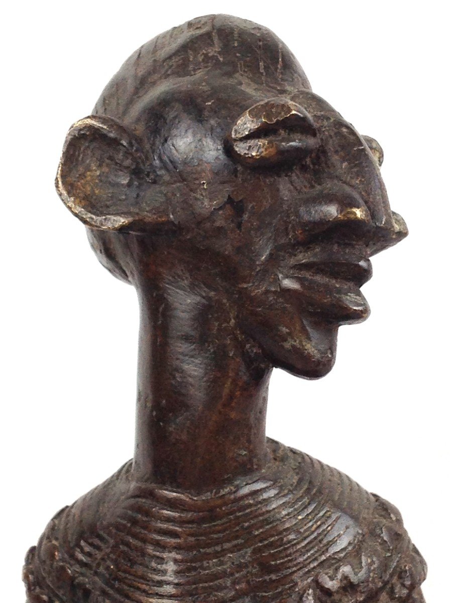 Senufo Bronze Statuette, Ivory Coast.-photo-4