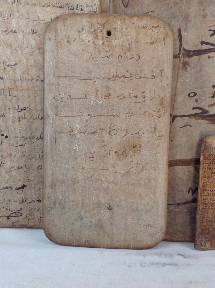 Lot Of Five Ancient Quranic Tablets, Morocco.-photo-4