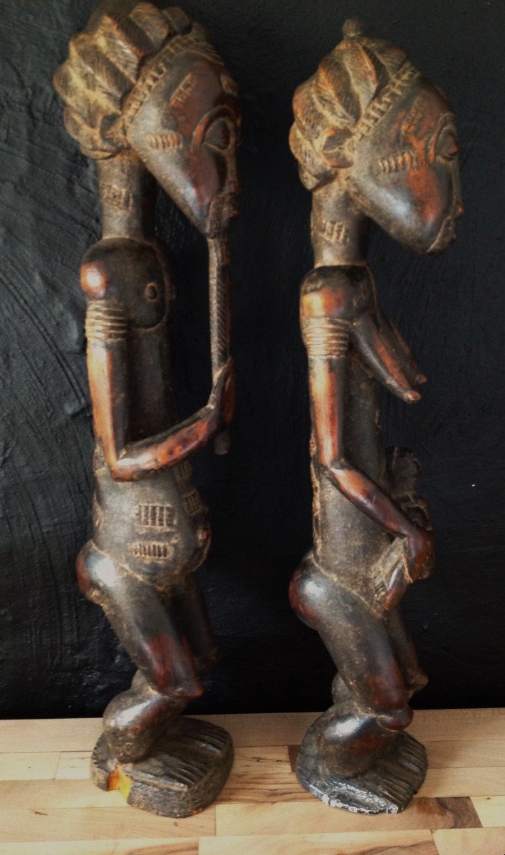 Pair Of Baoulé Statues From Ivory Coast.-photo-2