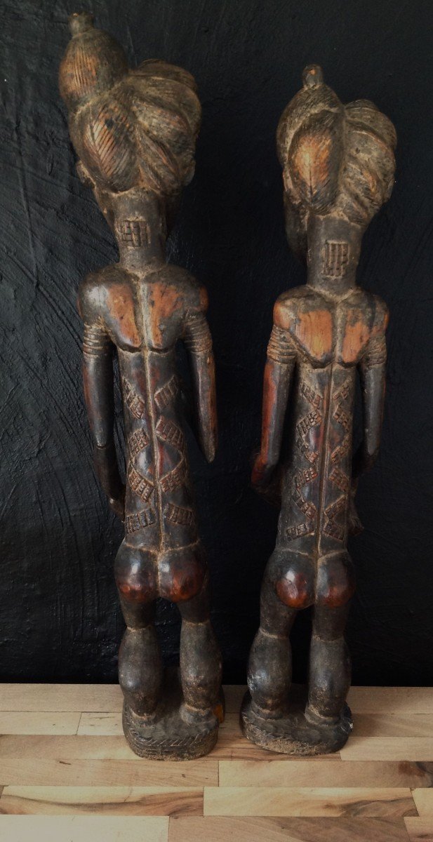 Pair Of Baoulé Statues From Ivory Coast.-photo-4