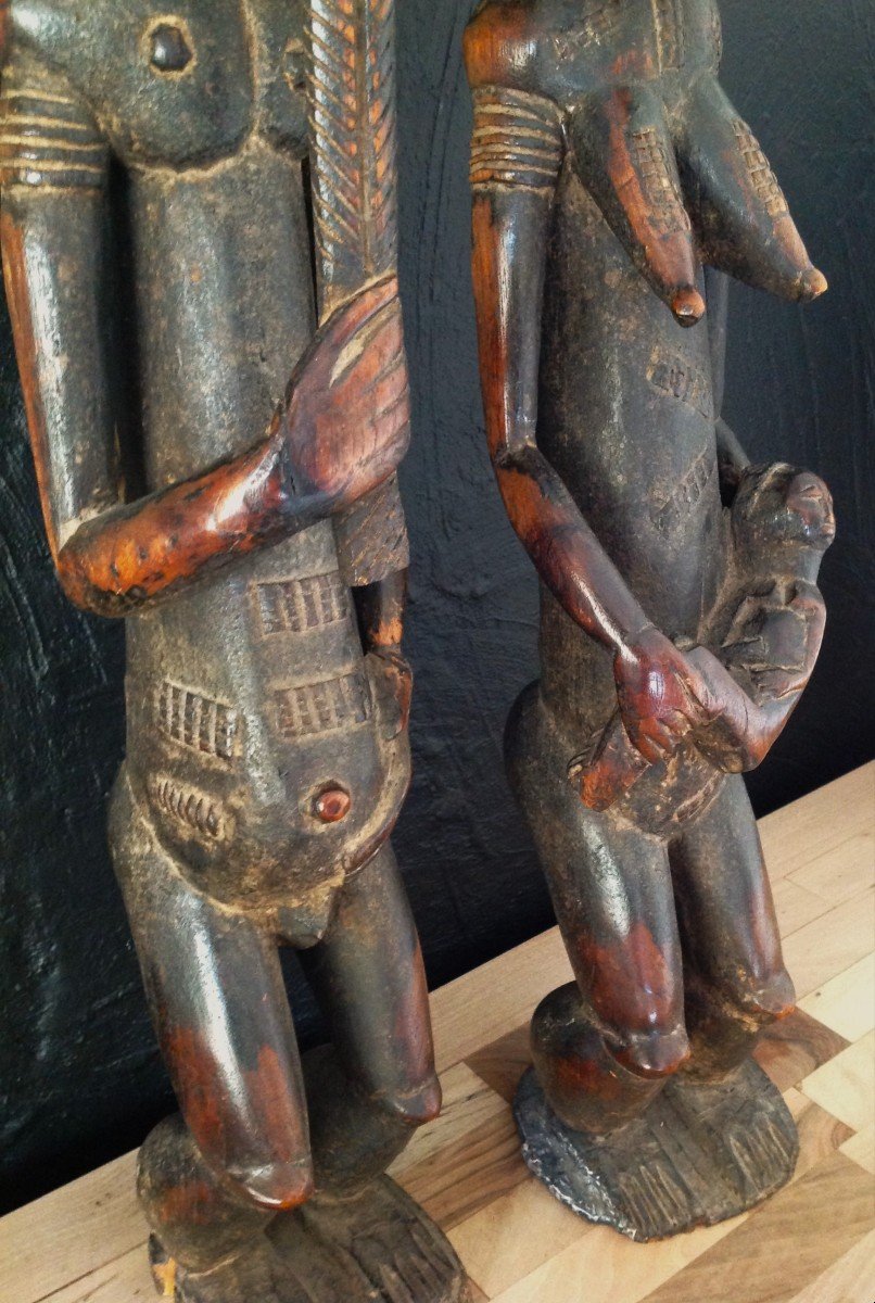 Pair Of Baoulé Statues From Ivory Coast.-photo-7