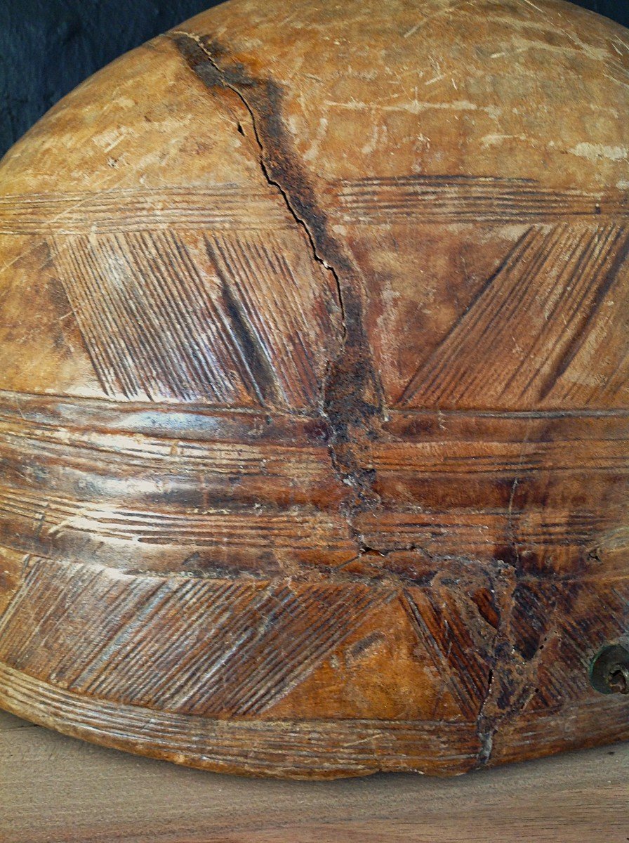 Lot Of Two Wooden Gourds, Niger.-photo-4