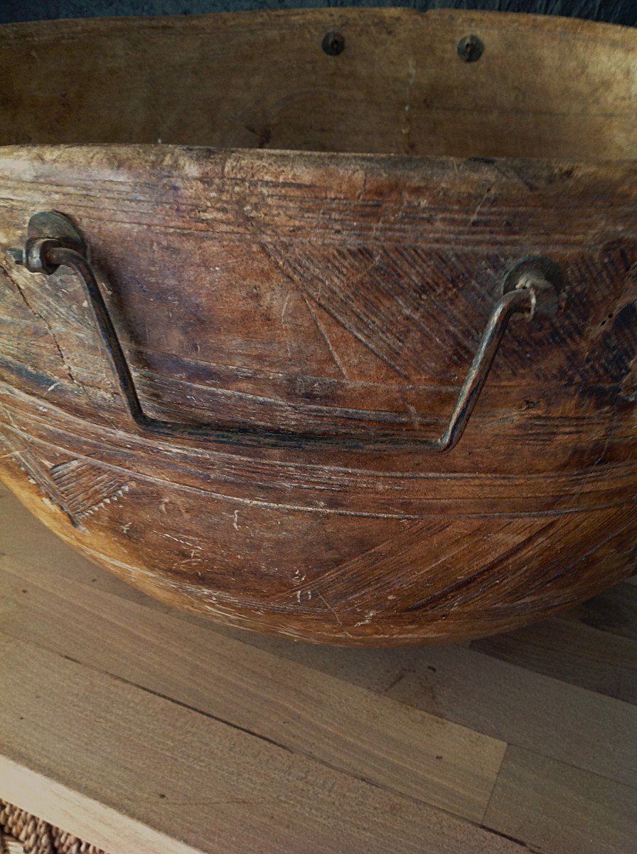 Lot Of Two Wooden Gourds, Niger.-photo-7