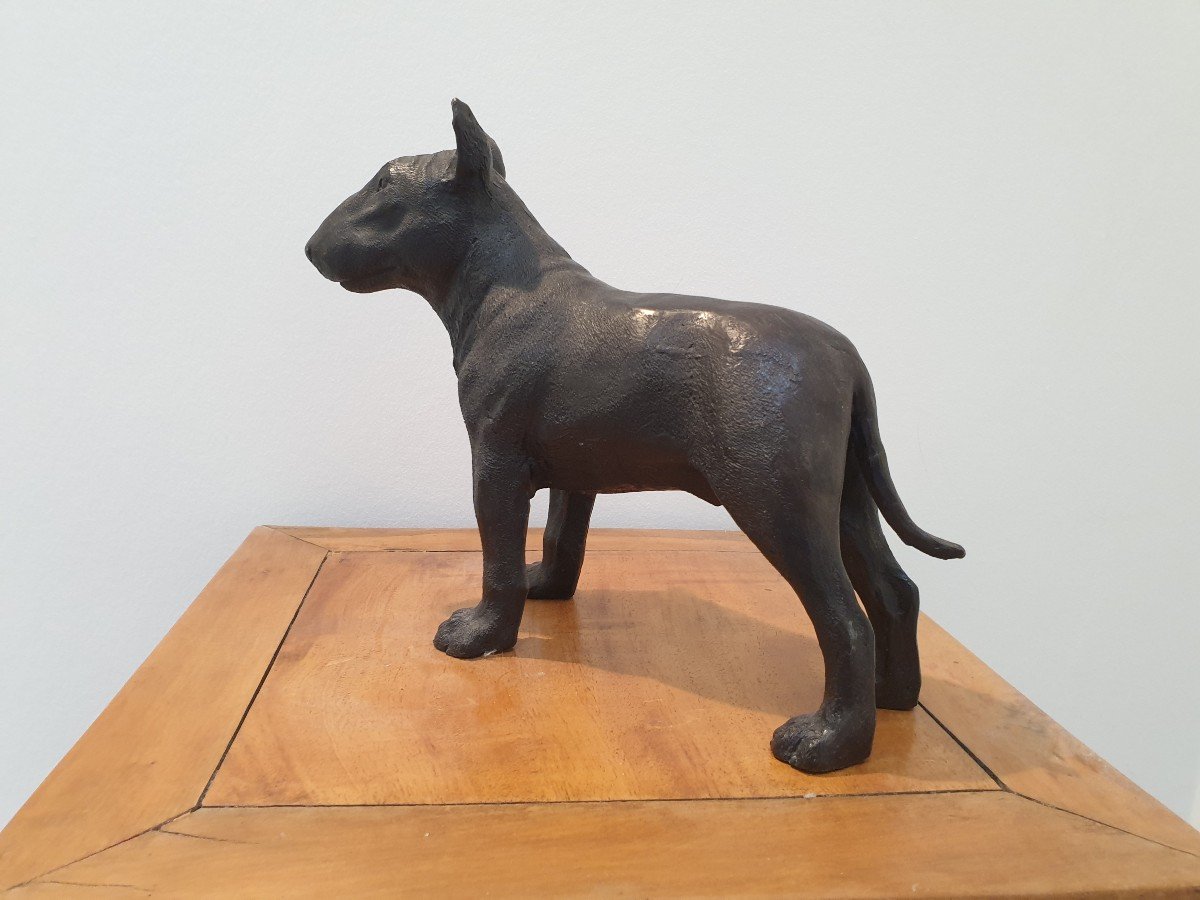 Bronze Bull Terrier - 31 X 25 Cm-photo-2