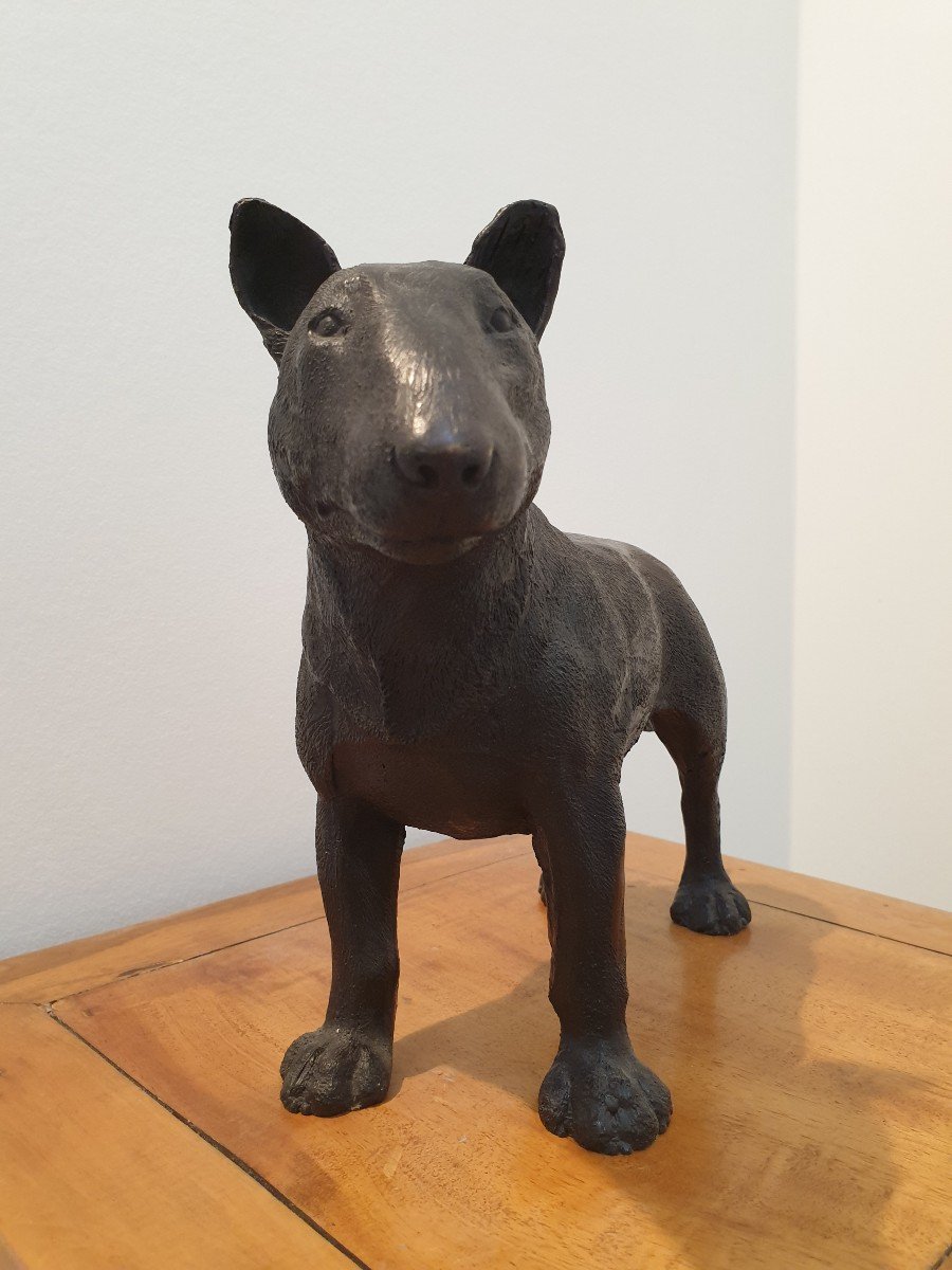 Bronze Bull Terrier - 31 X 25 Cm-photo-3