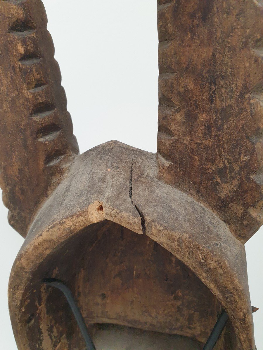 Bambara (mali) - Horned Mask - 78 Cm-photo-3