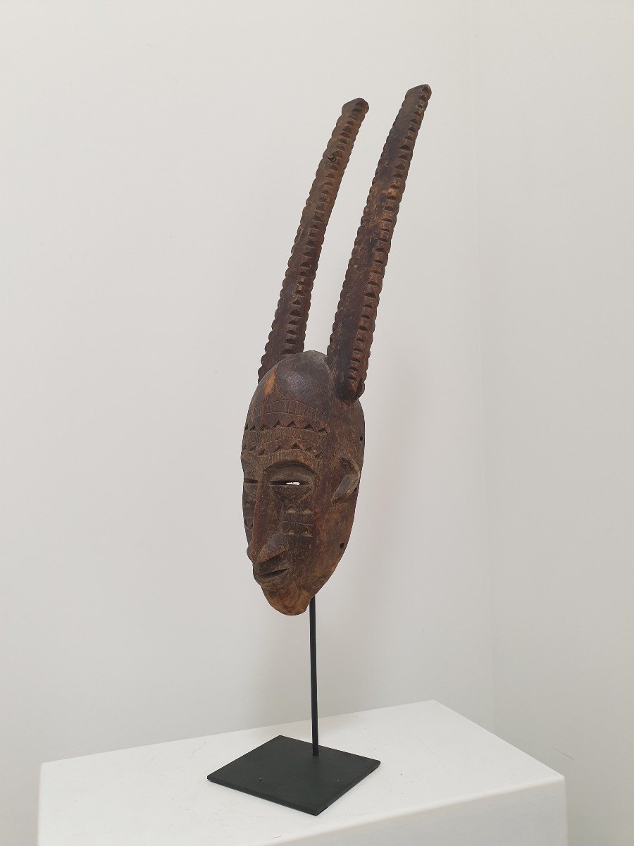 Bambara (mali) - Horned Mask - 78 Cm-photo-6