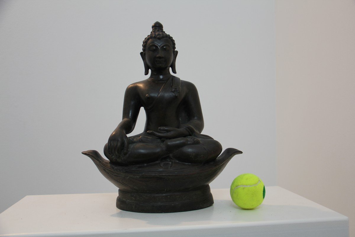 Thaïlande - Bouddha En Bronze - 39 Cm - XIXème-photo-3