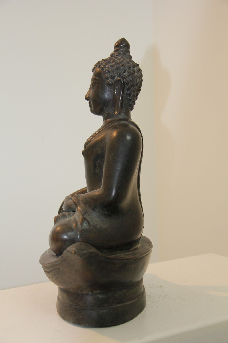 Thailand - Bronze Buddha - 39 Cm - 19th Century-photo-1