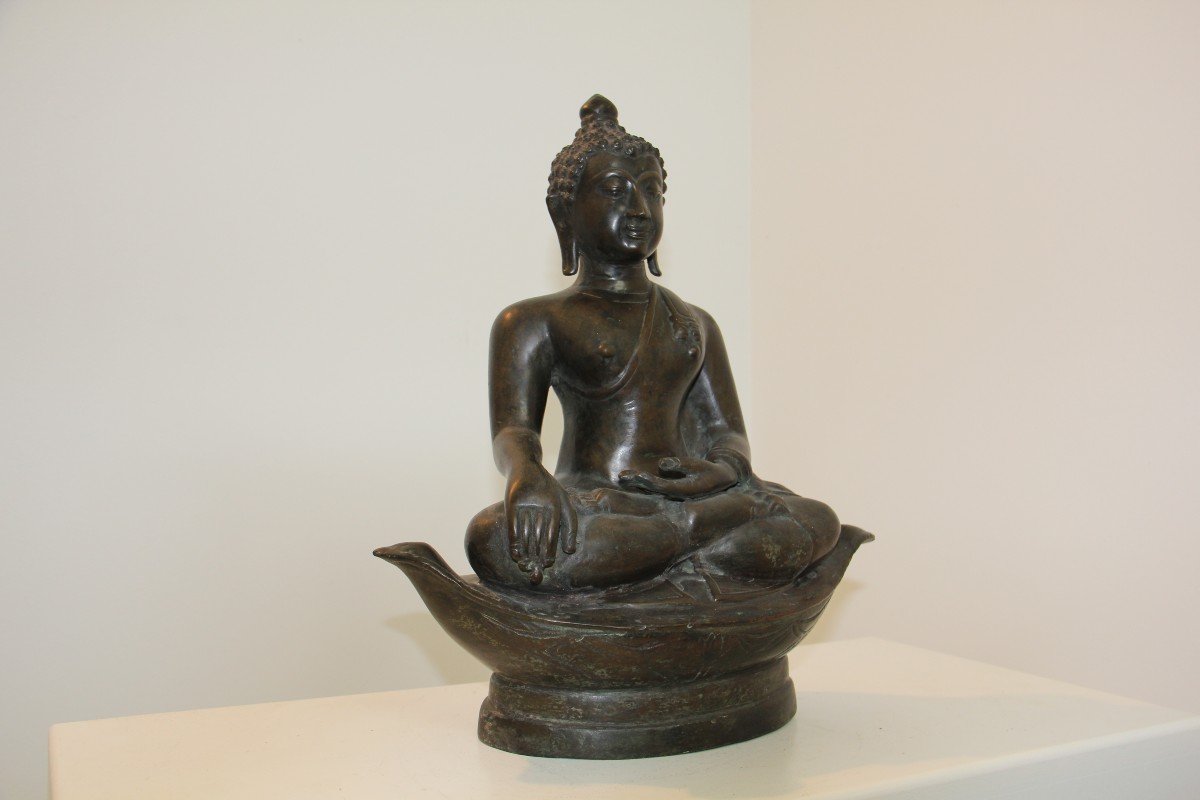 Thailand - Bronze Buddha - 39 Cm - 19th Century