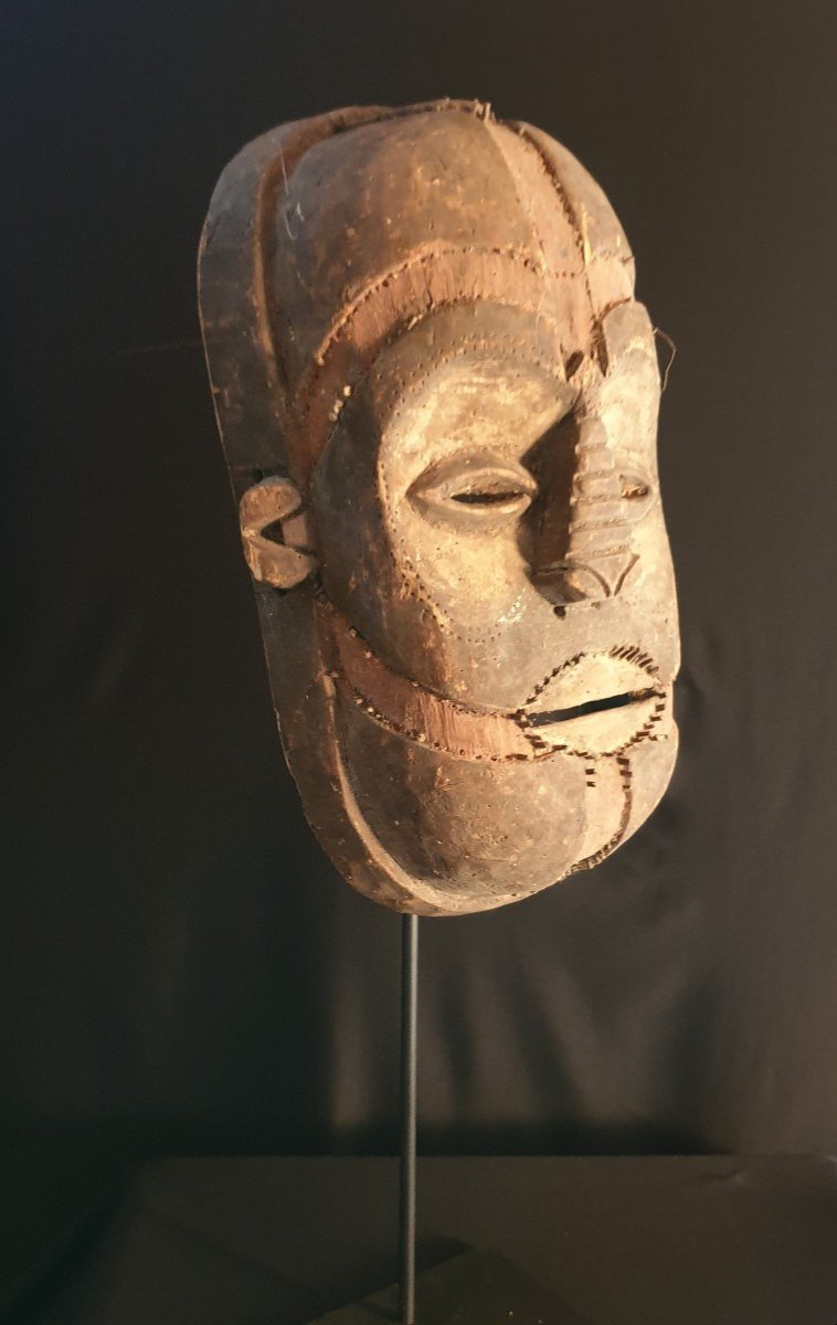 Afrique De l'Ouest - Masque Bichrome - 34 Cm-photo-2