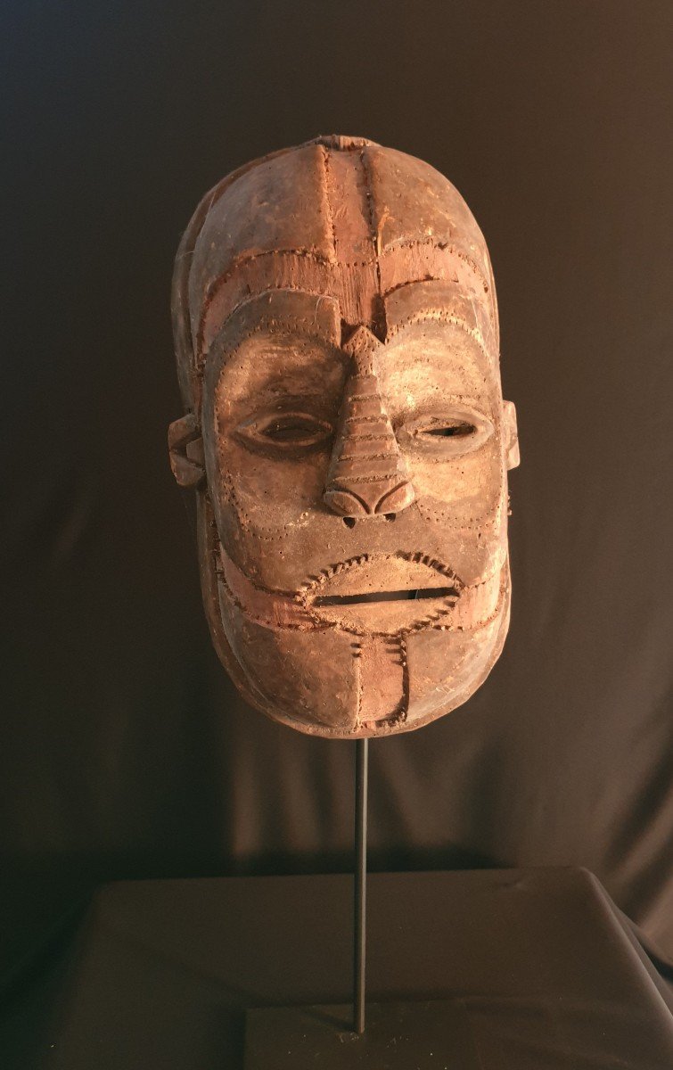 Afrique De l'Ouest - Masque Bichrome - 34 Cm