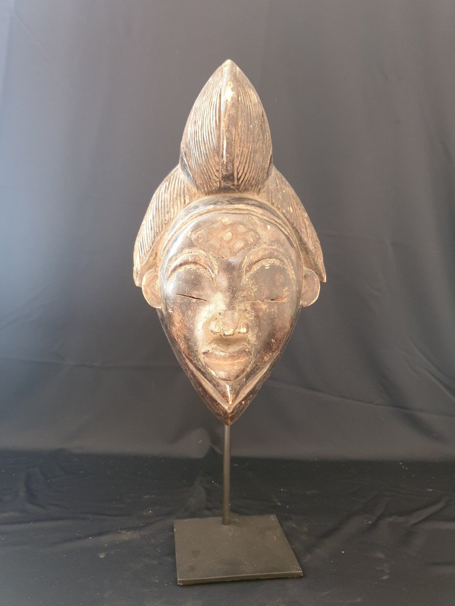 Punu (gabon) - Blackened Mask - 30 Cm-photo-2