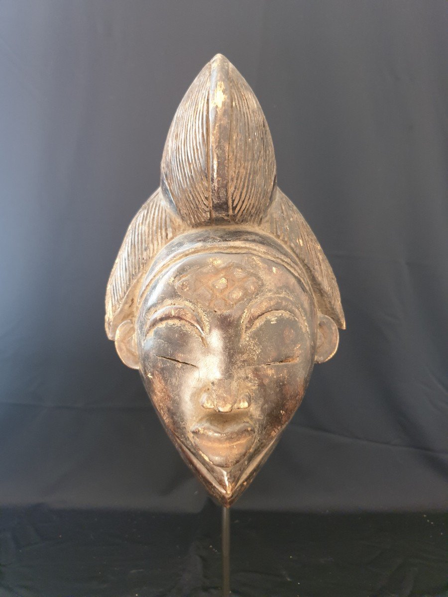 Punu (gabon) - Blackened Mask - 30 Cm-photo-3