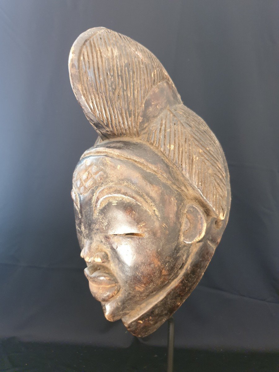 Punu (gabon) - Blackened Mask - 30 Cm-photo-4