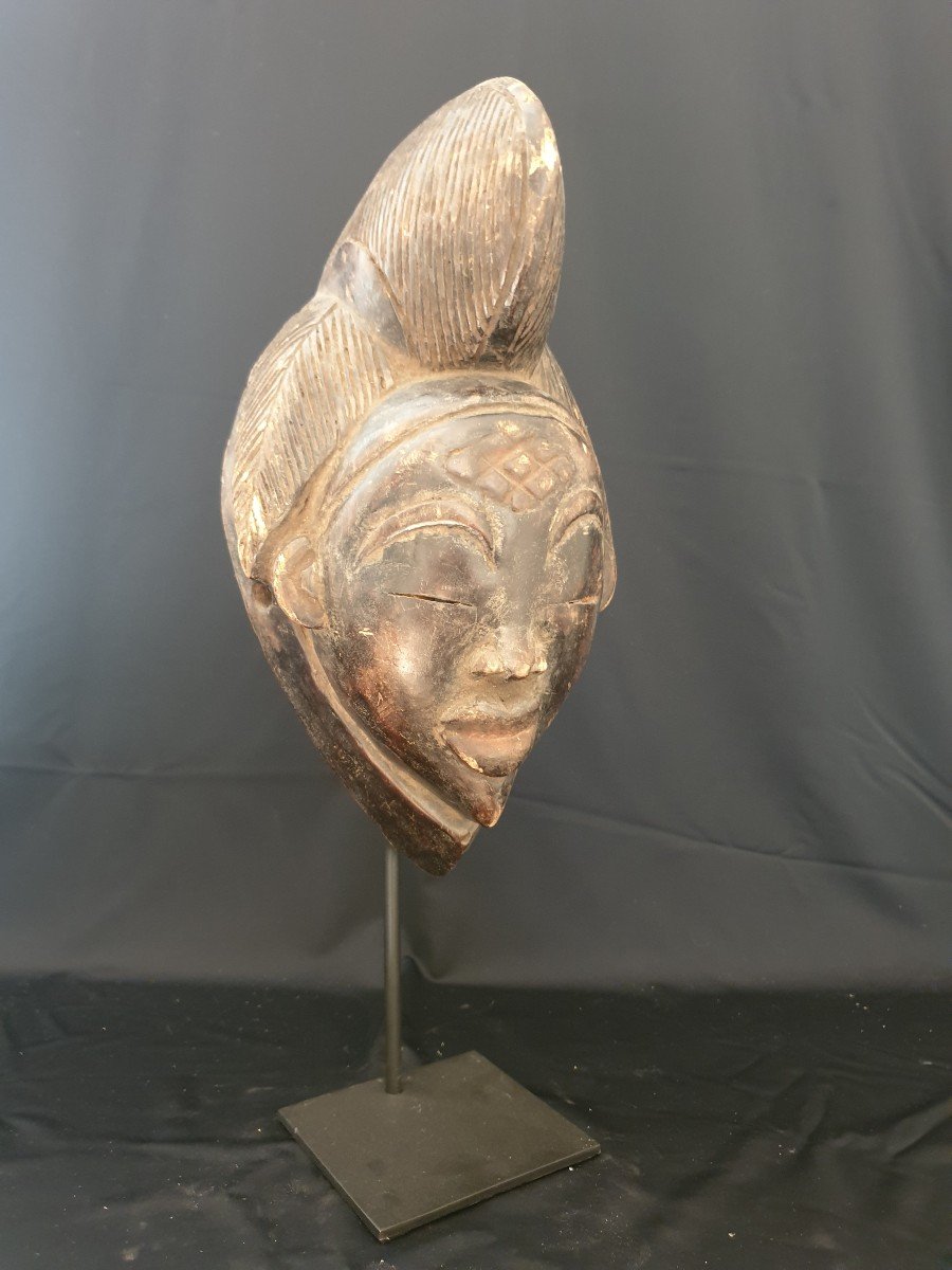 Punu (gabon) - Blackened Mask - 30 Cm-photo-4