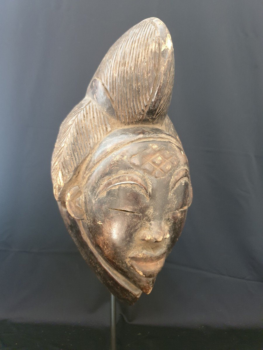 Punu (gabon) - Blackened Mask - 30 Cm-photo-5