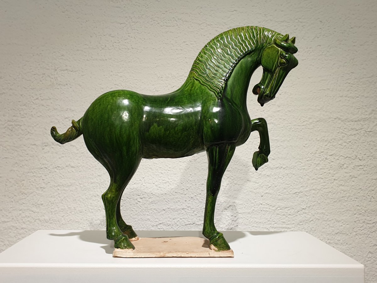 Chine - Cheval En Céramique Verte