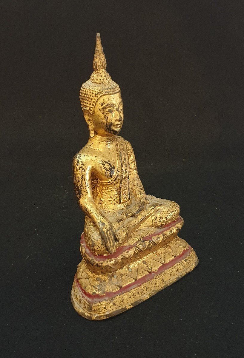 Thai Buddha In Gilt Bronze-photo-3