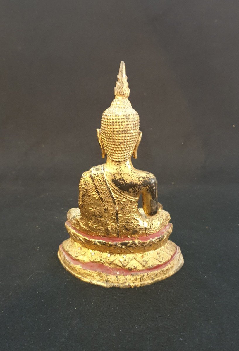 Thai Buddha In Gilt Bronze-photo-4