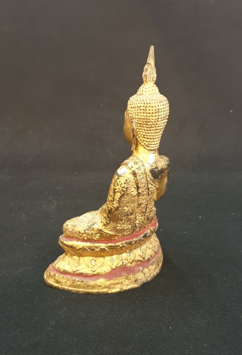 Thai Buddha In Gilt Bronze-photo-1