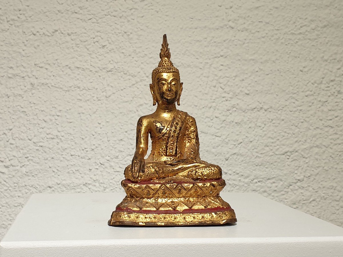 Thai Buddha In Gilt Bronze