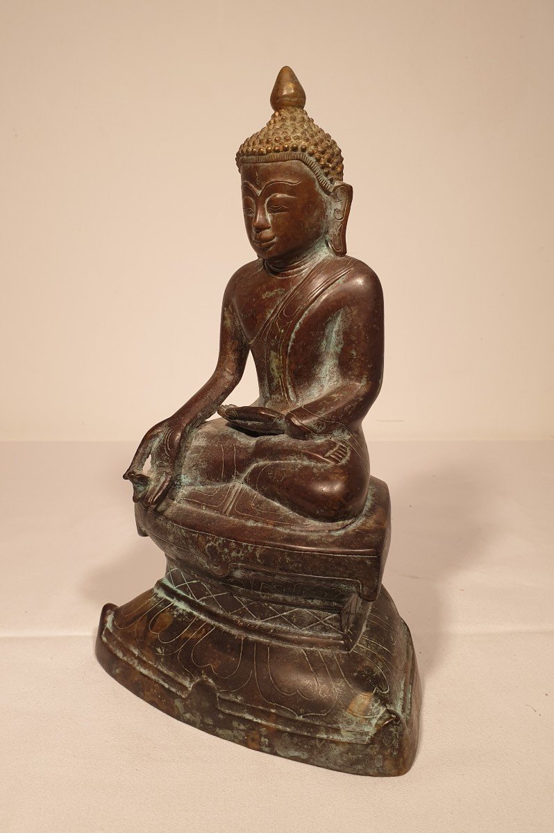 Chine - Bouddha En Bronze - XXème-photo-3