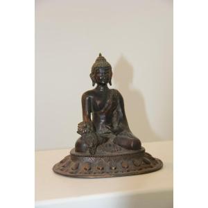 Laos - Bouddha En Bronze - 20 Cm - 19ème