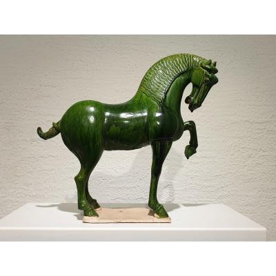 Chine - Cheval En Céramique Verte