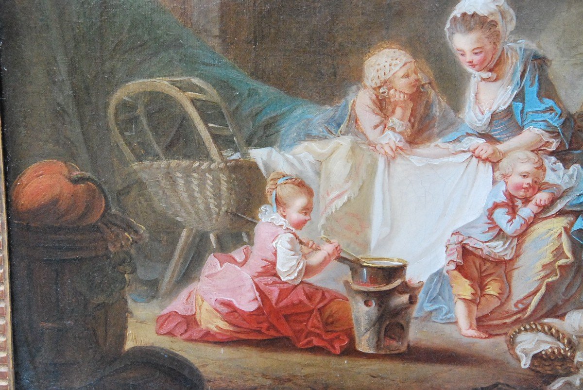 Fragonard Follower, The Happy Family. 18th Century School-photo-2