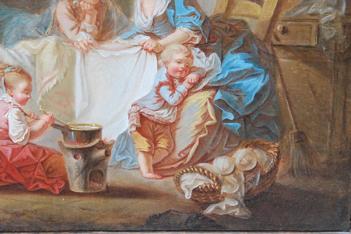 Fragonard Follower, The Happy Family. 18th Century School-photo-2