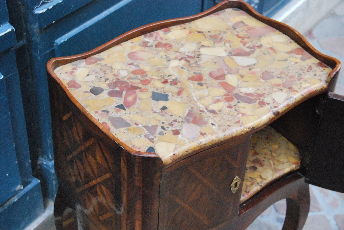 Snack Table In Veneer D Louis XV XVIII-photo-4