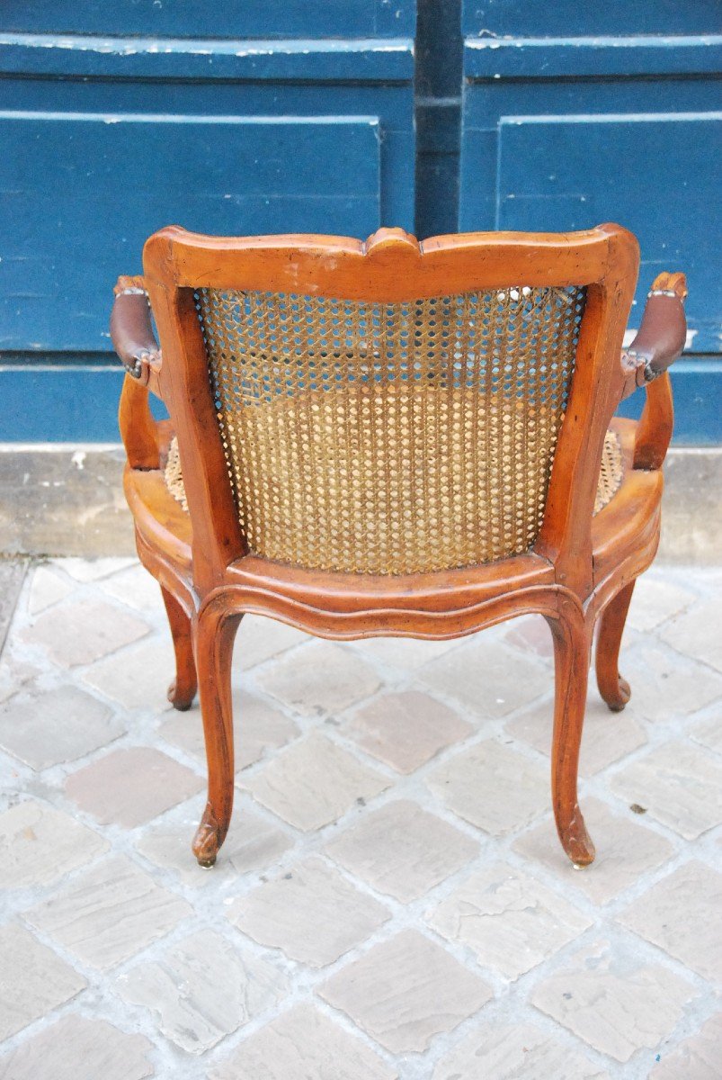 Caned Office Armchair Stamped From Boulard XVIII-photo-3