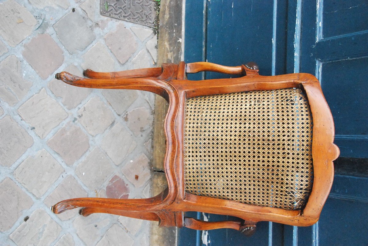 Caned Office Armchair Stamped From Boulard XVIII-photo-5