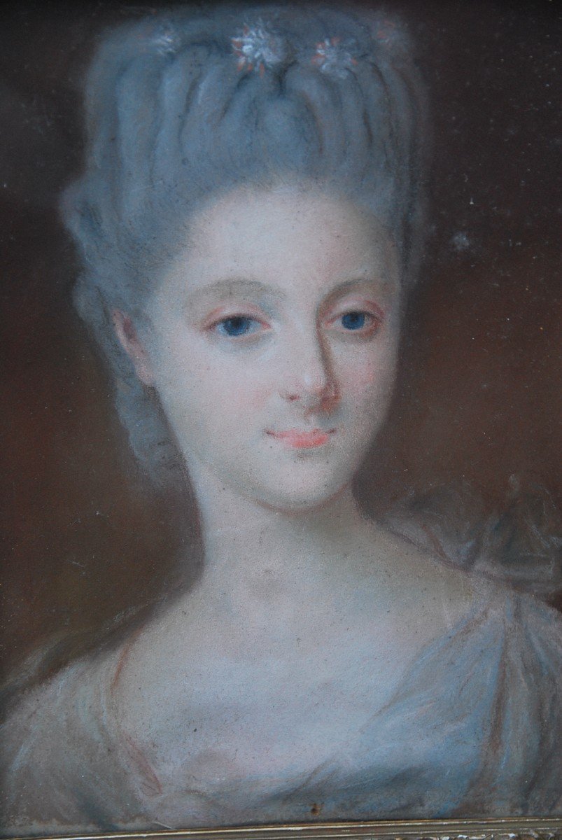 Petit Pastel , Portrait De Femme XVIII-photo-2
