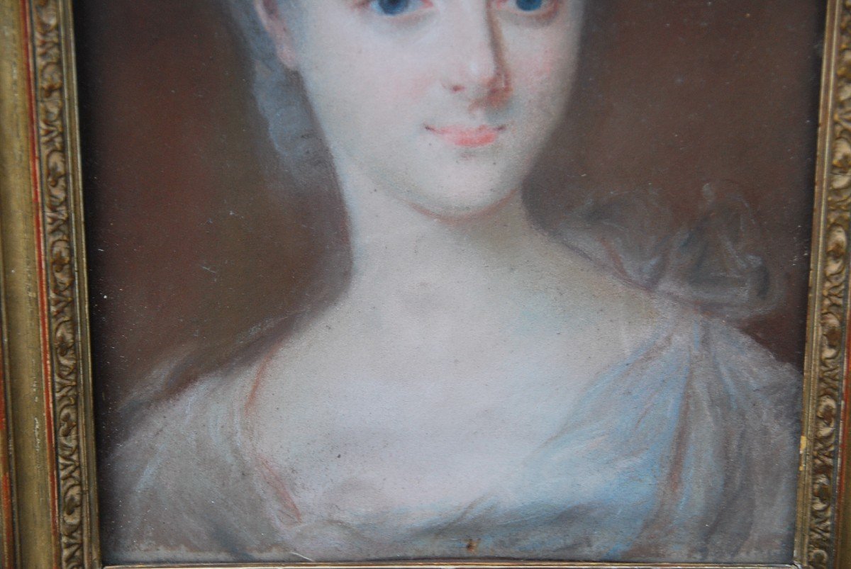 Petit Pastel , Portrait De Femme XVIII-photo-4