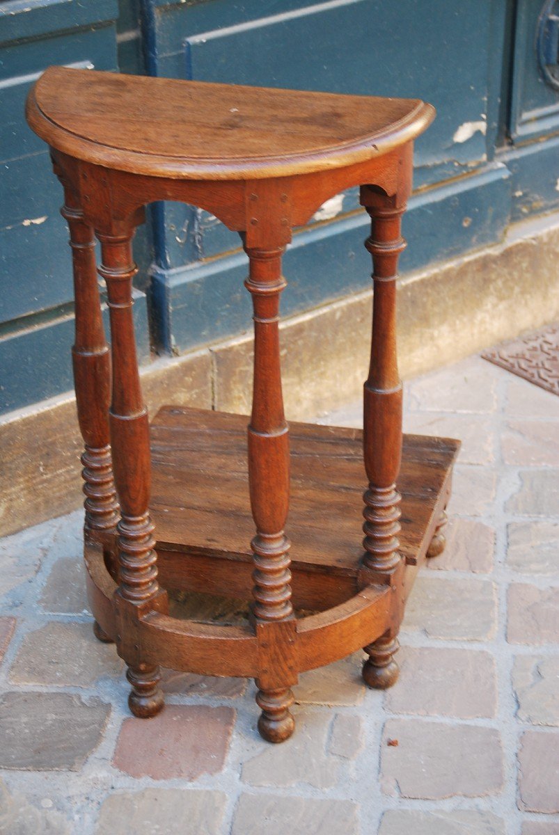 Tabouret De Chantre En Chêne XVIII-photo-3