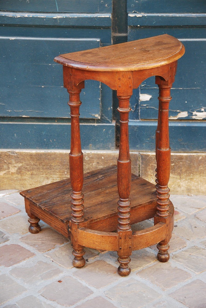 Tabouret De Chantre En Chêne XVIII-photo-4