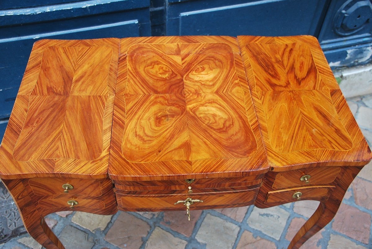 Veneer Dressing Table D Louis XV XVIII-photo-2