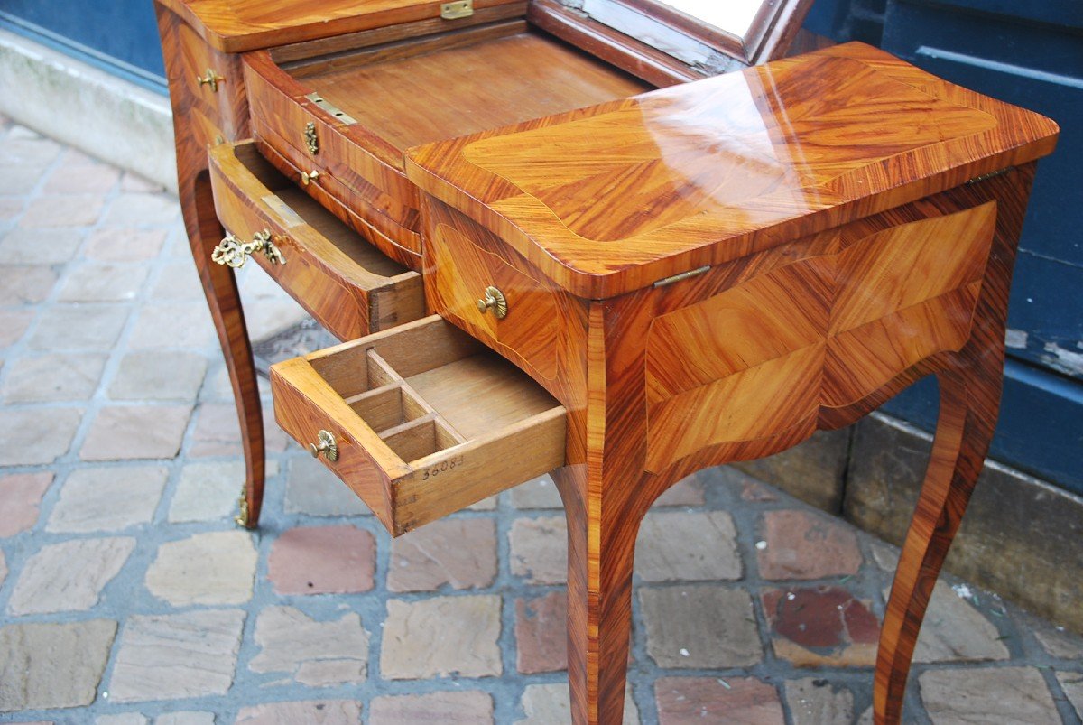 Veneer Dressing Table D Louis XV XVIII-photo-5