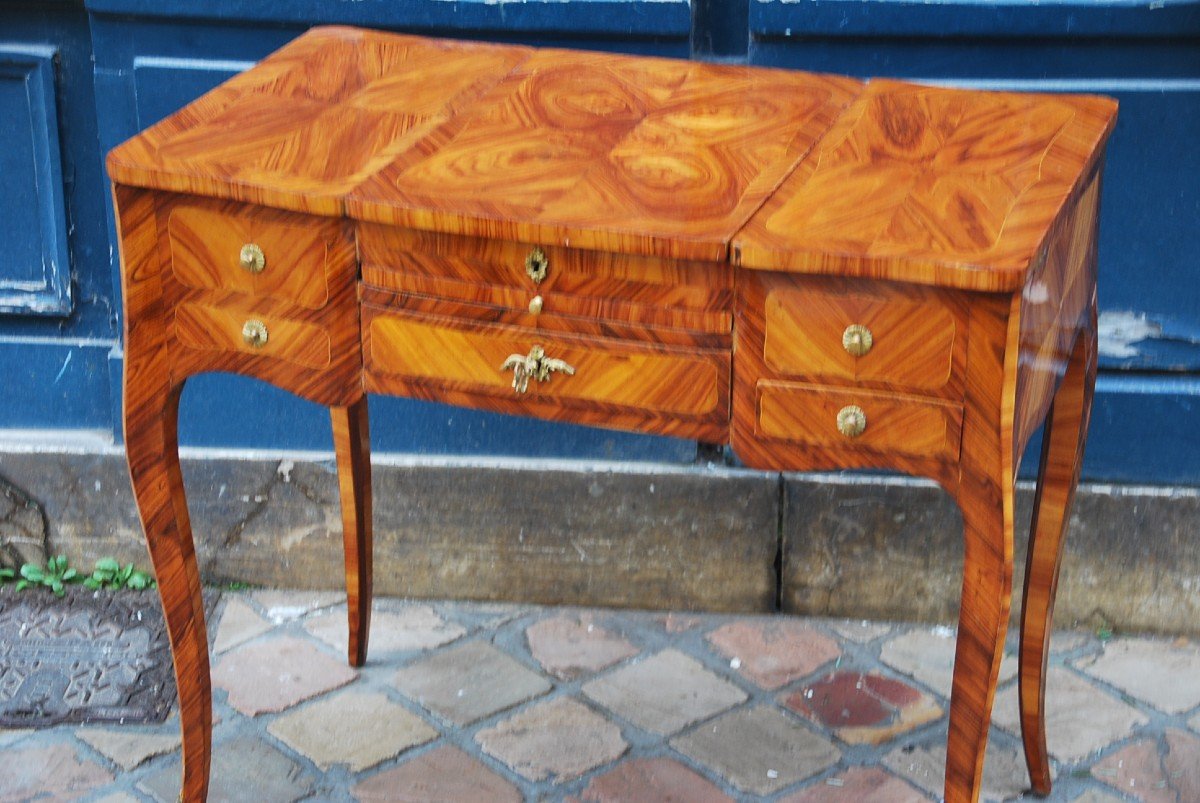 Veneer Dressing Table D Louis XV XVIII-photo-8