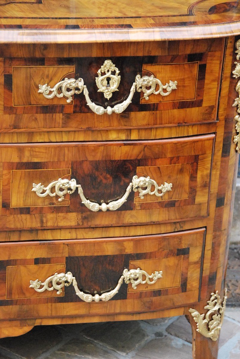 Commode In Dauphiné Marquetry D Louis XIV Period-photo-7