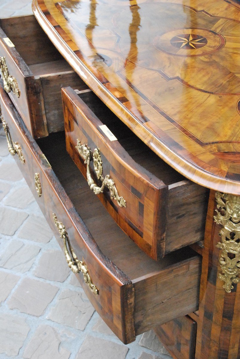 Commode In Dauphiné Marquetry D Louis XIV Period-photo-8