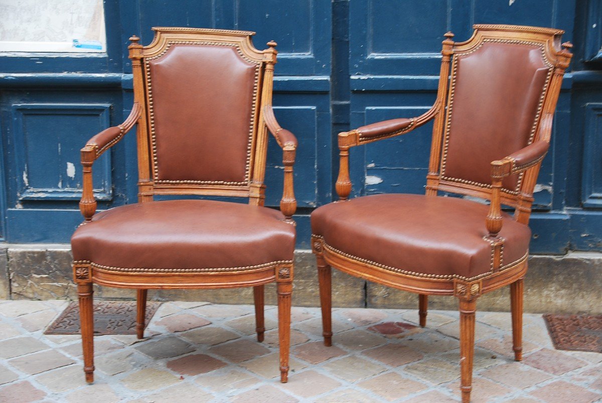 Pair Of Louis XVI Cabriolets Attributed To Sené-photo-5