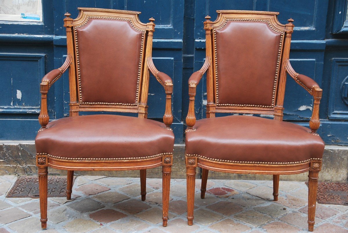 Pair Of Louis XVI Cabriolets Attributed To Sené-photo-7